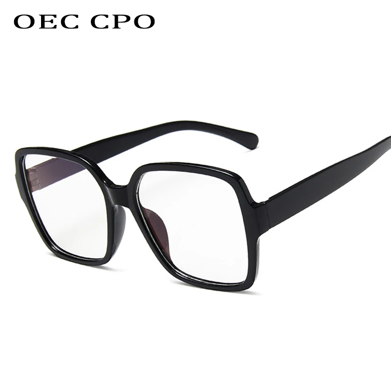 OEC CPO Vintage Çerçeve Gözlük Erkek Kadın Şeffaf gözlük Retro Kare Optik Lens Gözlük Nerd Şeffaf Lens Gözlük O405 Görüntü 1