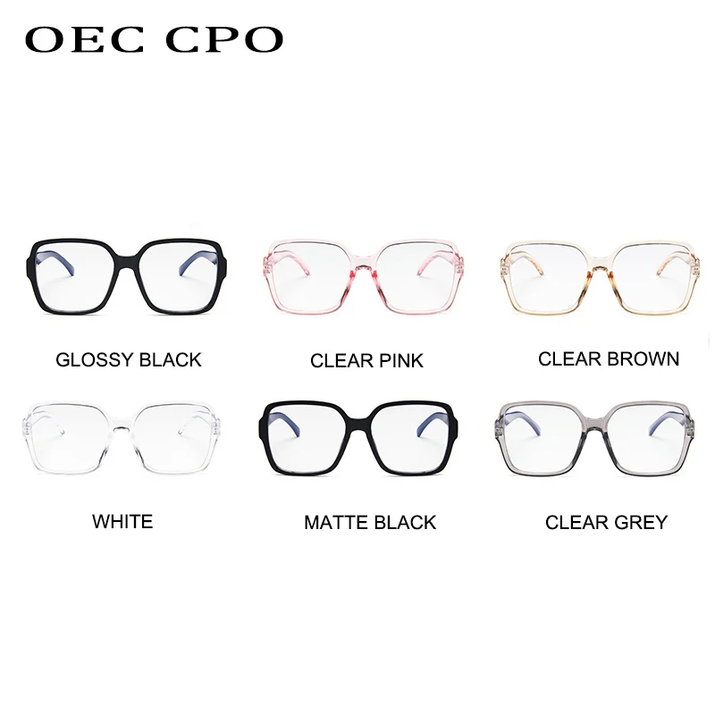 OEC CPO Vintage Çerçeve Gözlük Erkek Kadın Şeffaf gözlük Retro Kare Optik Lens Gözlük Nerd Şeffaf Lens Gözlük O405 Görüntü 5