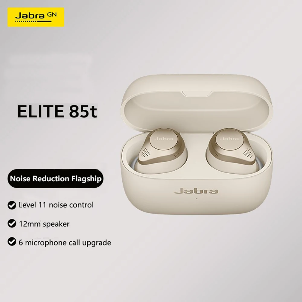 Orijinal Jabra Elite 75 t Gerçek kablosuz bluetooth Kulaklık müzik Oyun kulaklık Spor kulaklık mikrofonlu kulaklık şarj kutusu Görüntü 2