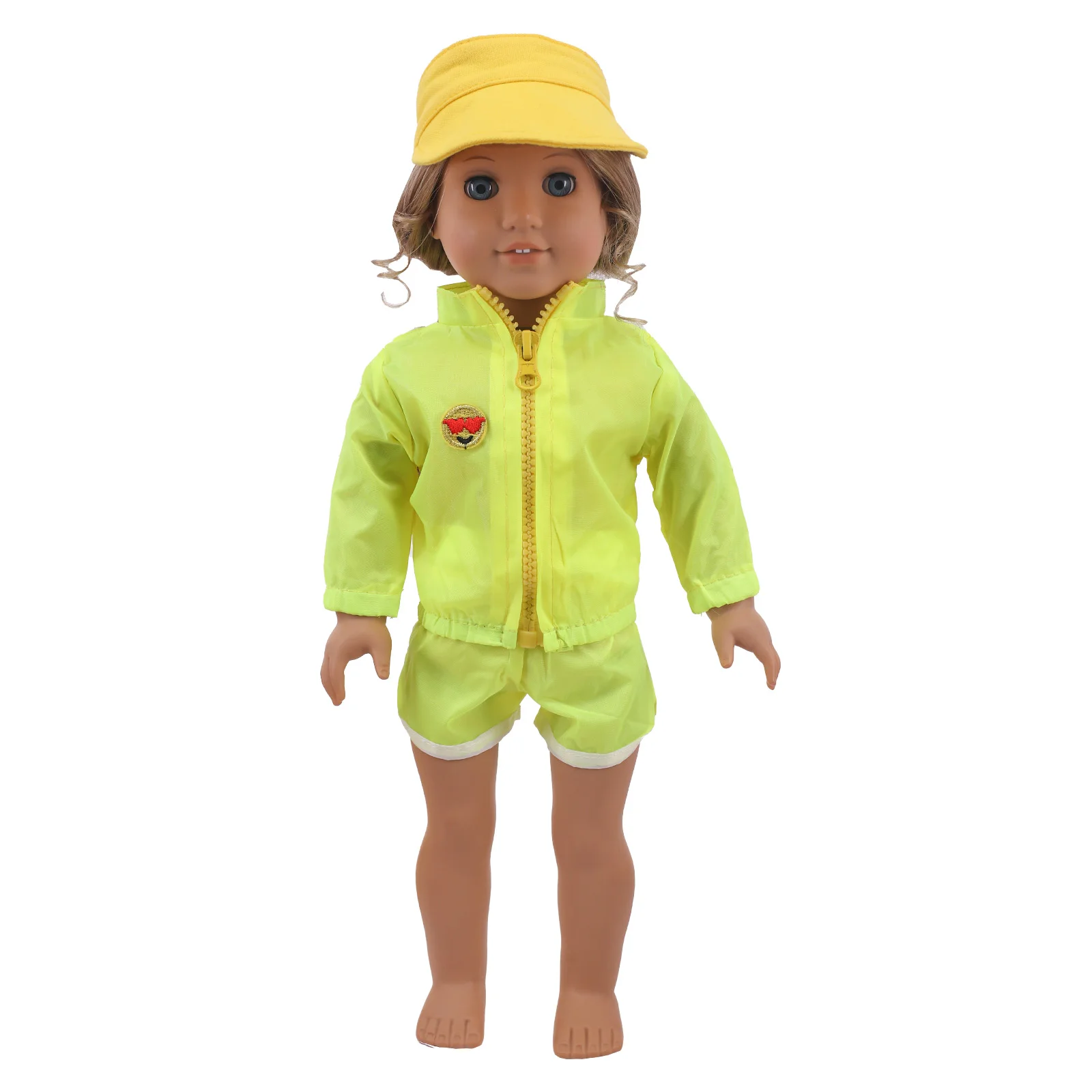 Oyuncak bebek giysileri Kapaksız Güneşlik Spor Büyük şapka, Normal Kenarlı Şapka Fit 18 İnç Amerikan Kaynaklı ve 43Cm Doğan Bebek Bebek Aksesuarları Görüntü 3