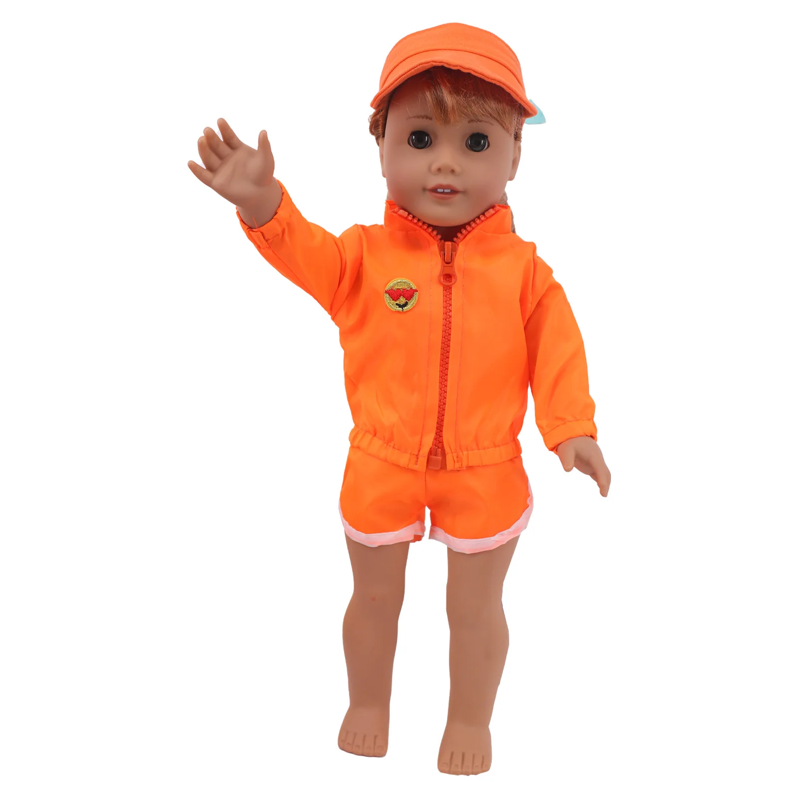 Oyuncak bebek giysileri Kapaksız Güneşlik Spor Büyük şapka, Normal Kenarlı Şapka Fit 18 İnç Amerikan Kaynaklı ve 43Cm Doğan Bebek Bebek Aksesuarları Görüntü 5