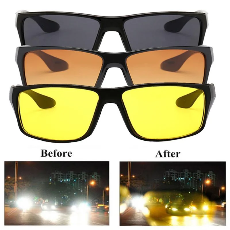 Parlama Önleyici Gece görüş sürücü gözlük gece sürüş gelişmiş ışık gözlük moda güneş gözlükleri gözlük araba aksesuarları Görüntü 1