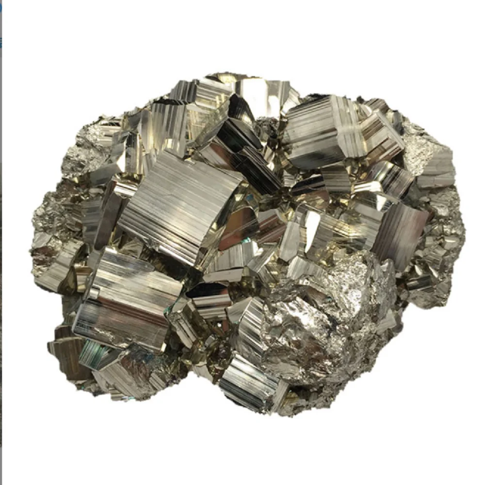 Pirita Doğal Kristal Taş Mineraller Kuvars Kehanet Çakra Enerji şifa taşları Görüntü 4