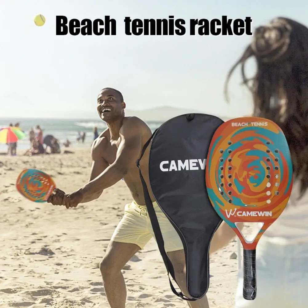 Profesyonel Karbon ve Cam Elyaf Plaj Tenisi Raketi Yumuşak Yüz Tenis Raketi Koruyucu çanta kılıfı dropshipping Görüntü 2