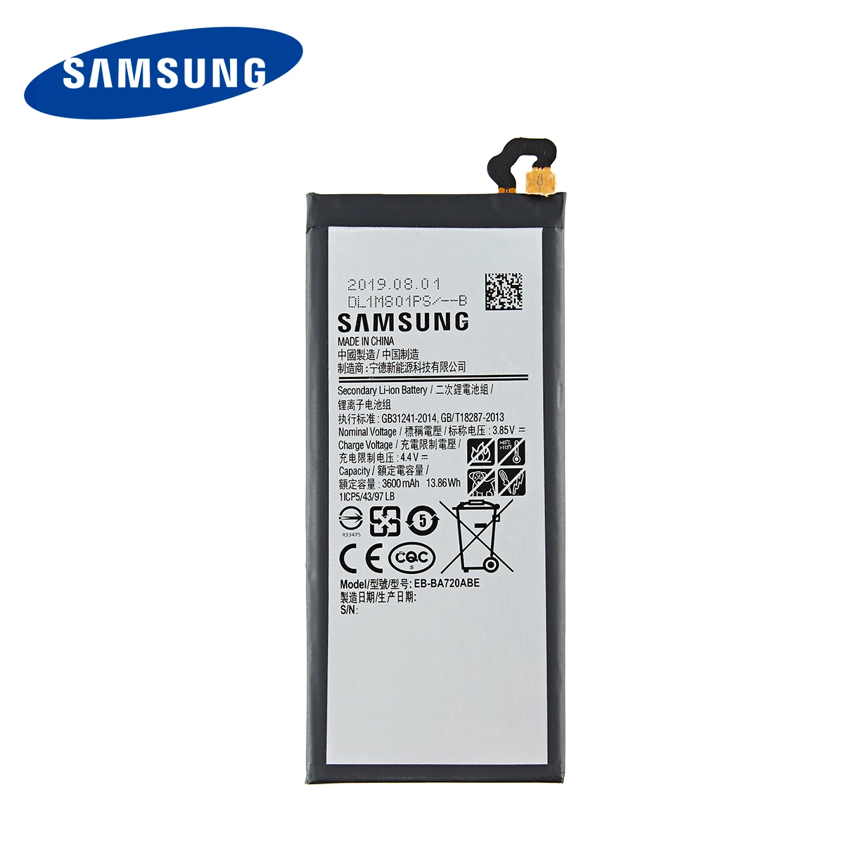SAMSUNG Orijinal EB-BA720ABE 3600mAh Pil Samsung Galaxy A7 2017 sürümü A720 SM-A720 A720F SM-A720S A720F / DS + Araçları Görüntü 3