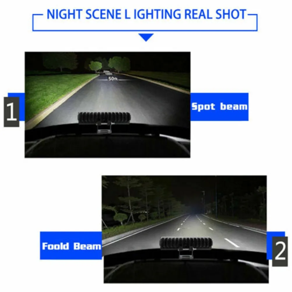 Sis Lambası LED çalışma Spot ışık araba kamyon Beyaz ayarlanabilir braket döküm Alüminyum Gövde Sis Lambası Far 120W 5.9 A Görüntü 1