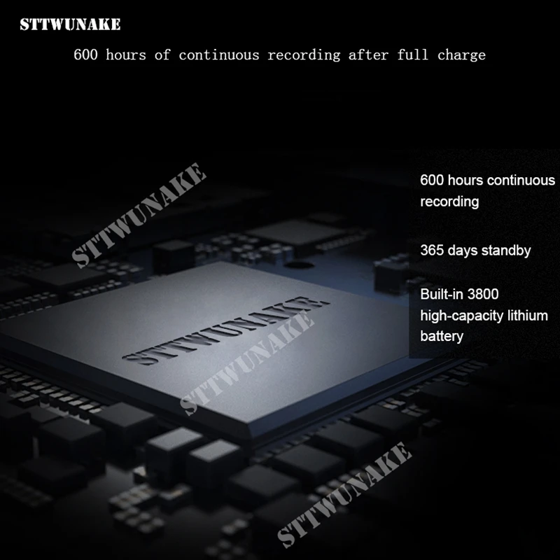 STTWUNAKE Ses kaydedici 600 saat kayıt Manyetik ses Kulaklık ses mini usb profesyonel dijital mikro Sürücü uzun süre Görüntü 2