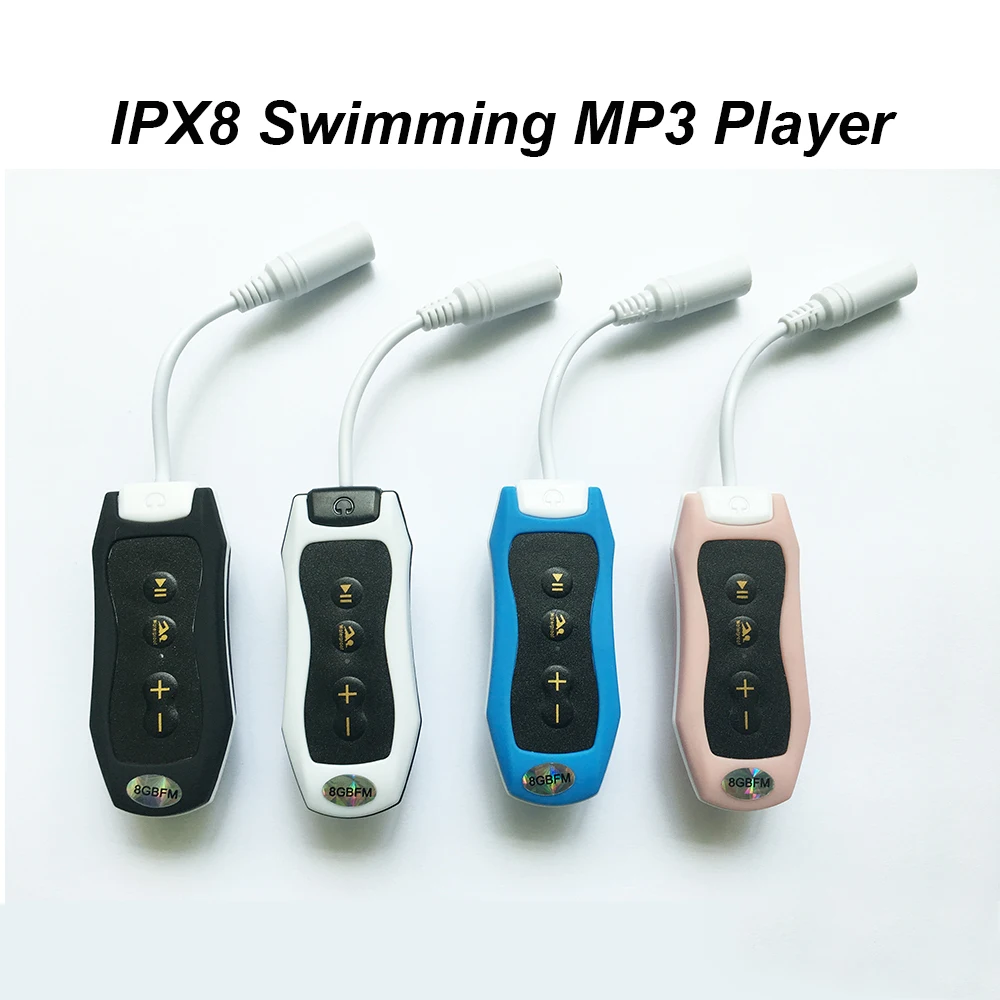 Su geçirmez Taşınabilir IPX8 Klip MP3 Çalar FM Radyo Stereo Ses 8G Yüzme Dalış Sörf Bisiklet Spor Müzik Çalar Görüntü 2
