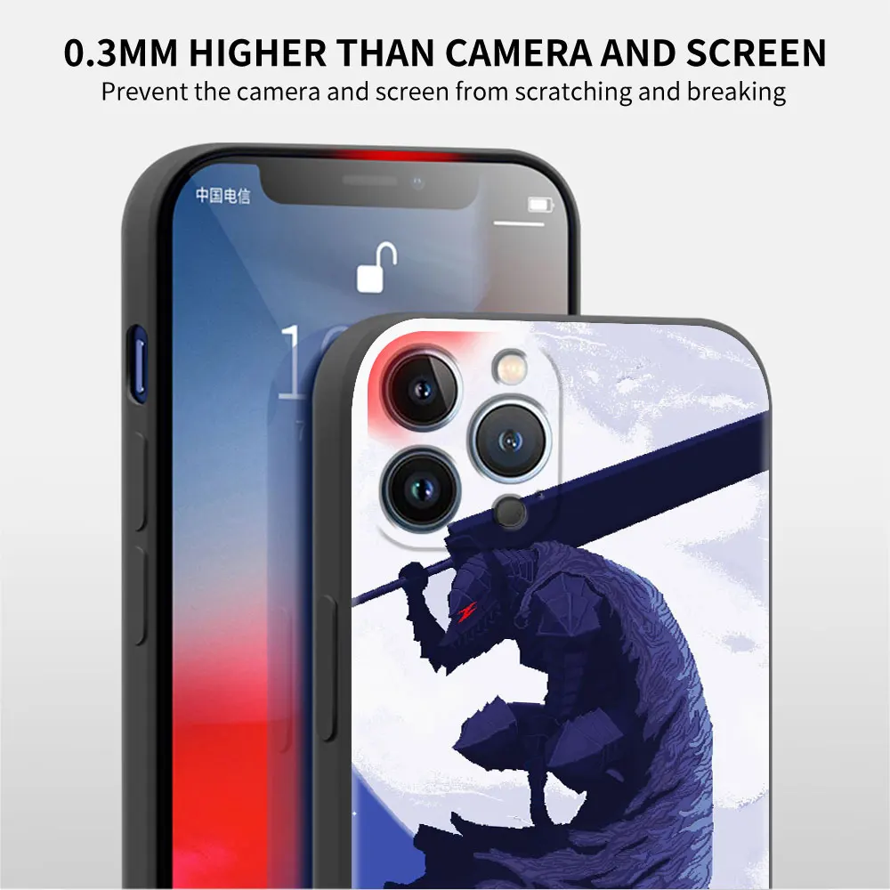 Sıcak Anime Berserker Telefon Kılıfı için iPhone 11 13 Pro Max 12 Mini 7 8 Artı SE 2020 X XS 6 6S 5 5S Yumuşak Funda Silikon arka Kapak Görüntü 4
