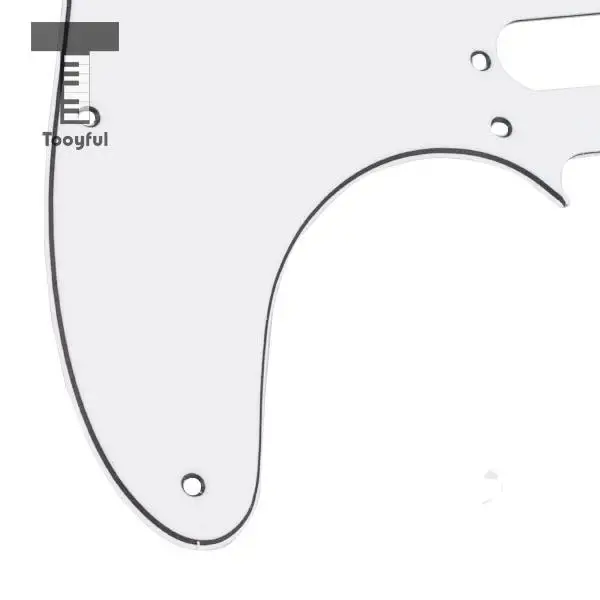 Tooyful Yüksek Kalite Beyaz 3 Kat PVC Elektro Gitar Pickguard Telecaster Strat Tarzı Yedek Elektro Gitar Toptan Görüntü 2