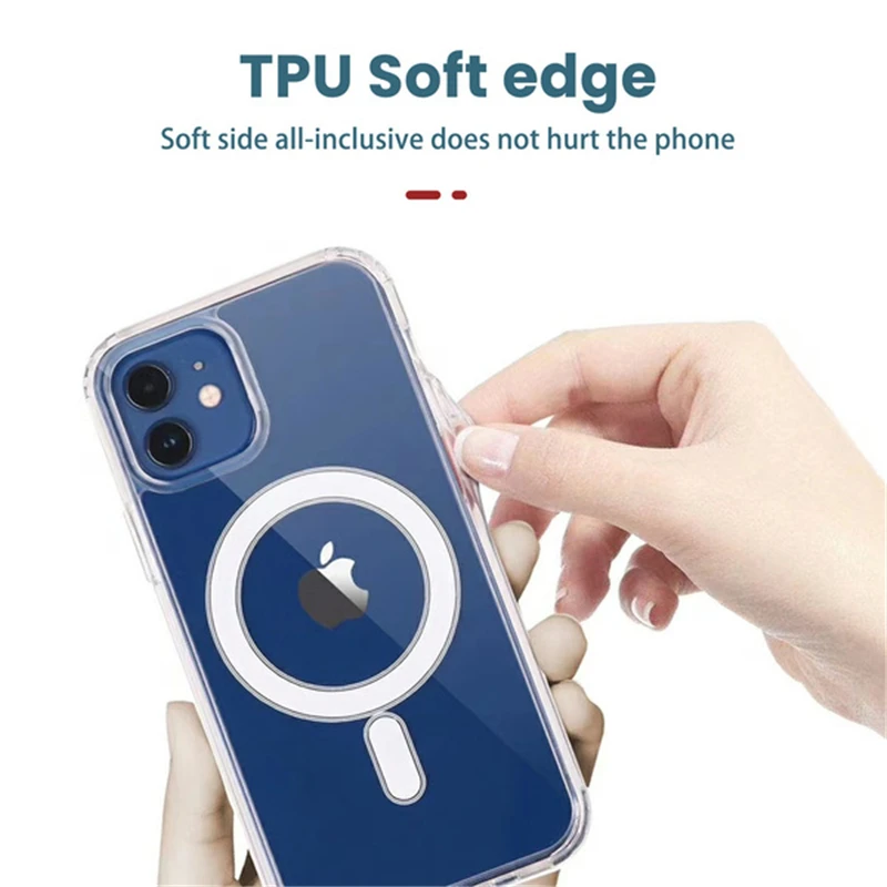 Ultra Net Manyetik Daire Magsafing Durumda iPhone 12 11 Pro Max Mini XS XR X 8 Artı SE2 SE 2020 İ Telefon Koruyucu Kapak Görüntü 4