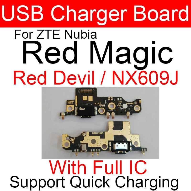 USB Şarj Kurulu ZTE Nubia Kırmızı Sihirli 3 3S Mars X NX616J NX619J NX629J Kırmızı Şeytan NX609J USB şarj doku Kurulu Onarım Parçaları Görüntü 1