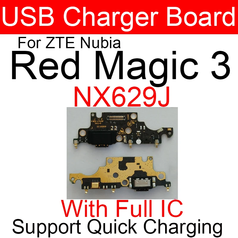 USB Şarj Kurulu ZTE Nubia Kırmızı Sihirli 3 3S Mars X NX616J NX619J NX629J Kırmızı Şeytan NX609J USB şarj doku Kurulu Onarım Parçaları Görüntü 2