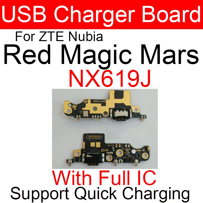 USB Şarj Kurulu ZTE Nubia Kırmızı Sihirli 3 3S Mars X NX616J NX619J NX629J Kırmızı Şeytan NX609J USB şarj doku Kurulu Onarım Parçaları Görüntü 4