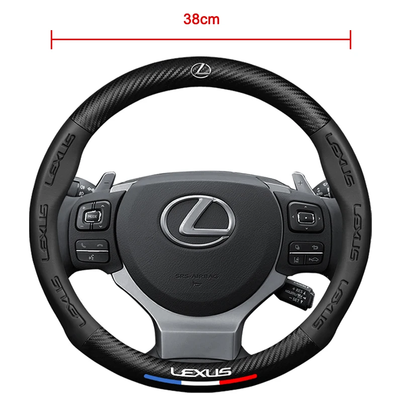 Uygulanabilir Lexus Es200es300 Rx300 nx200 es240ct200h karbon fiber direksiyon kılıfı Görüntü 5
