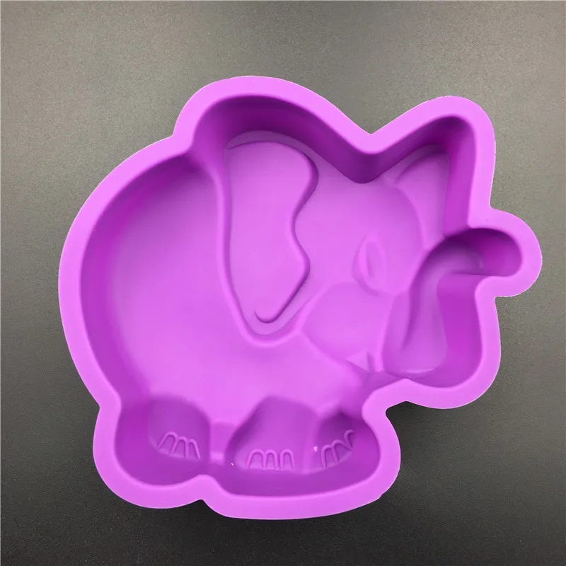 Yaratıcı Fil Şekilli Silikon Kek Kalıbı El Yapımı DIY Ekmek Kalıp silikon kek kalıpları Araçları Karikatür bebek Duş Görüntü 1