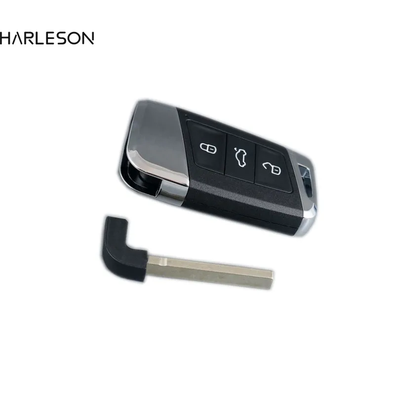 Yedek 3 Düğmeler Akıllı Uzaktan Anahtar Shell Kılıf FOB VW Magotan için Süper A7 Passat B8 2015 -2018 insert ile anahtar Görüntü 4