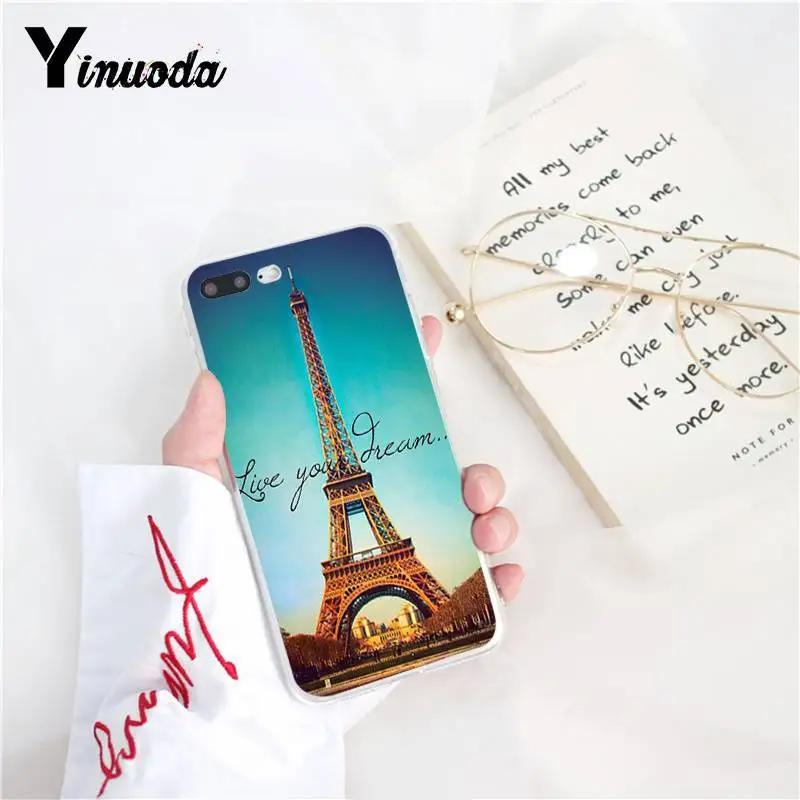 Yinuoda Aşk Paris Eyfel kulesi Fransa Lüks Benzersiz Telefon Kapak için iPhone8 7 6 6S Artı X XSMAX 5 5S SE XR 10 11 11pro 11promax Görüntü 5