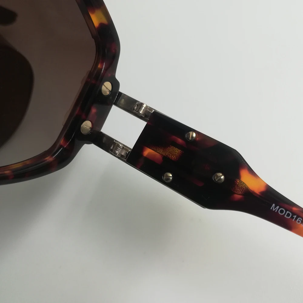 Yüksek Kalite Avrupa Üst Marka Klasik Büyük Çerçeve HD Kahverengi Güneş Gözlüğü Erkek/Kadın Vintage Retro Moda Gözlük Gafas Oculos Görüntü 4