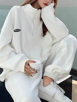 Toyouth Kadın Polar Kapüşonlu Sweatshirt 2022 Sonbahar Uzun Kollu Gevşek Hoodies Patlıcan Baskı Casual Streetwear Kazak satın almak online | Kadın giyim / Birebiregitim.com.tr 11