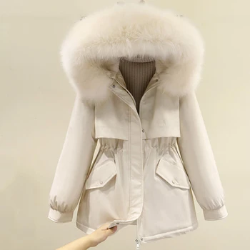 Kadın Beyaz Ördek uzun kaban 2021 Yeni Kadın Gevşek Boy balon ceket Çift Standı Yaka Casual Kalınlaşmak Sıcak Bayanlar Palto satın almak online | Ceketler ve kabanlar / Birebiregitim.com.tr 11