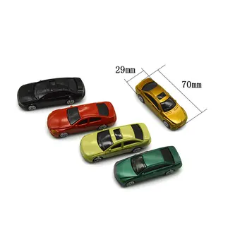 Ölçek 1: 75 Model Araba Model Oyuncaklar ABS Plastik Ölçekli Model Boyalı Araba tren düzeni için erkek ve kız oyuncakları 1