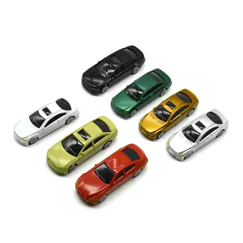Ölçek 1: 75 Model Araba Model Oyuncaklar ABS Plastik Ölçekli Model Boyalı Araba tren düzeni için erkek ve kız oyuncakları 2