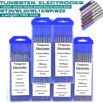 150mm Tungsten Elektrotlar Tıg Kaynak Çubukları Tıg Elektrotlar Tıg Kaynak Meşale için WT20 WC20 WL15 WL20 WP WZ8 Profesyonel Tedarik