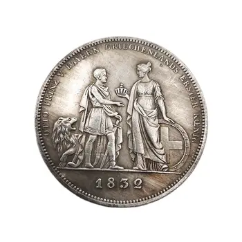 1832 Almanya hatıra parası Koleksiyonu Hediyelik Eşya Ev Dekorasyon El Sanatları Masaüstü Süsler Portre Desenalman Paraları 1