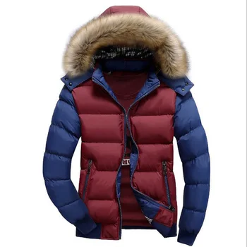 Yeni Kış Rüzgarlık Ceket Ceket Erkek Sıcak Kalınlaşma Soğuk Polar Parkas Kürk Yaka Kapşonlu erkek Ceket Adam Rahat Marka Paltolar 2