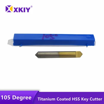 XKIY Titanyum Kaplamalı HSS Anahtar Kesici Freze Makinesi İçin 105 Derece Kesme Makinası Kılavuz Pimi Düz Bıçak Matkap Ucu Çilingir Aracı