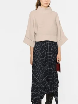 Toyouth Kadın Kazak 2022 Kış Uzun Kollu O Boyun Gevşek Hoodie Manşet Kontrast Renk Sıcak Casual Streetwear Kazak satın almak online | Kadın giyim / Birebiregitim.com.tr 11