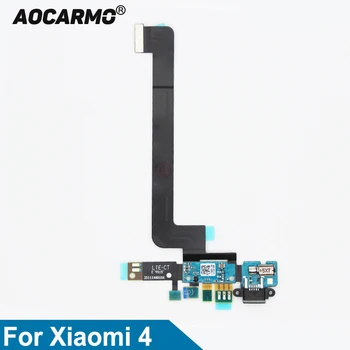 Aocarmo Vibratör USB Şarj Portu Şarj Dock Bağlantı Mic Mikrofon Flex Kablo Devre Kartı XiaoMi 4 İçin mi4 1