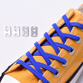 1 Çift Elastik Ayakabı Hiçbir Kravat Ayakkabı Bağcıkları Gökkuşağı Renk Çocuklar Yetişkin Güvenlik Düz Ayakkabı Bağı Unisex Eğlence Sneakers Tembel Dantel