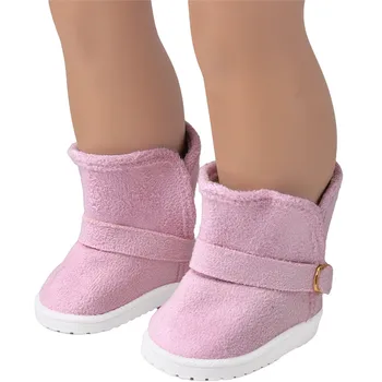 25 Stil Moda Yumuşak Sıcak Bebek Ayakkabı Uzunluğu Peluş Kar Botları İçin Fit 18 inç Amerikan Kız oyuncak bebek Giysileri ve Aksesuarları 2