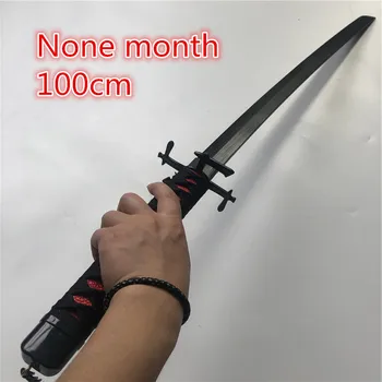 1: 1 Cosplay Bleach Kurosaki ıchigo kılıç Prop yok Ay Kılıç Rol cosplay Bleach Ahşap Kılıç Silah 100 cm