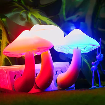 3D Mantar Gece Lambası Yatak Odası Dekorasyon Hediye Çocuklar için LED Lamba Yenilik Aydınlatma çocuk ışıkları led duvar ışık ev için 2