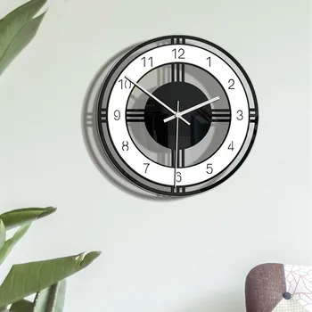 50 cm Modern minimalist saat oturma odası duvar saati iskandinav tarzı demir dilsiz saat satın almak online | Saatler / Birebiregitim.com.tr 11