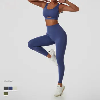 Yoga Seti Spor Giyim Dikişsiz Spor Takım Elbise Spor Seti egzersiz kıyafetleri Kadınlar İçin Takım Elbise Spor Spor Sutyeni Yoga Pantolon Eşofman 2
