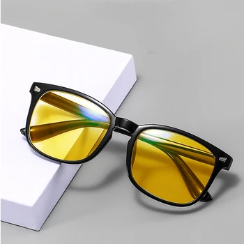 Marka Tasarımcısı 2021 yeni Güneş Gözlüğü Kadın erkek Lüks Plastik güneş gözlüğü Klasik Retro unisex kare güneş gözlüğü sarı lensler 2