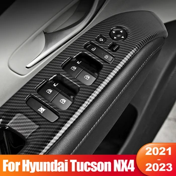 Hyundai Tucson için NX4 2021 2022 2023 Hibrid N Hattı Araba pencere camı Kaldırma Anahtarı Paneli Kol Dayama ayar kapağı İç Aksesuarları