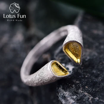 Lotus Eğlenceli Gerçek 925 Ayar Gümüş Yüzük Doğal Yaratıcı Tasarımcı Güzel Takı En Kaliteli Aşk Kalp Yüzükler Kadınlar için Bijoux