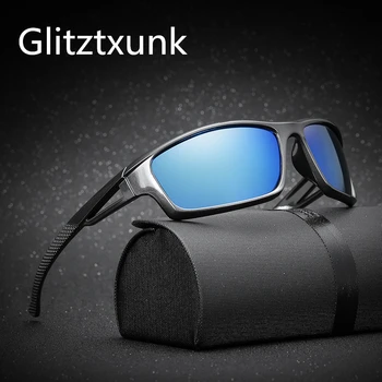 Glitztxunk Polarize Güneş Gözlüğü Erkekler Kare Marka Tasarımcısı Retro Erkek Açık Spor Balıkçılık Sürüş güneş gözlüğü Erkekler Óculos 1