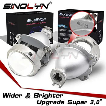 Sinolyn 3.0 İnç Bi Xenon Lensler H7 H4 araba farı ışıkları Büyüteç Projektörler H1 HID Araba Lens Araba Aksesuarları DIY 1