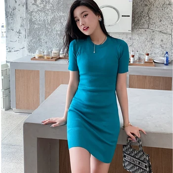 XITAO Düzensiz Örgü Elbise Moda Rahat Düz Renk Yanlış İki Adet Kazak Elbise Sonbahar Mizaç Yeni WLD13151 satın almak online | Kadın giyim / Birebiregitim.com.tr 11