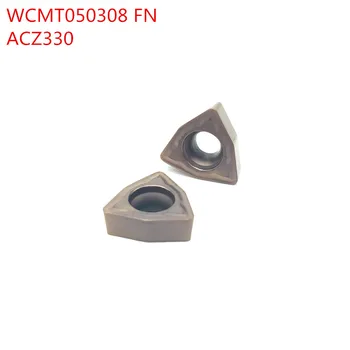 10 adet WCMT050308 FN ACZ 330 sıkıcı matkap cnc torna cnc torna araçları wcmx050308