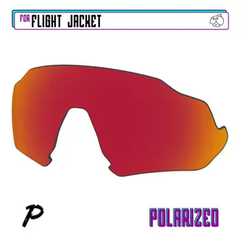 EZReplace için Polarize Yedek Lensler-Oakley Uçuş Ceket Güneş Gözlüğü-Kırmızı P