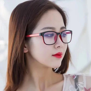 Yeni Moda Kare Gözlük Şeffaf Çerçeve Kadın Gözlük 2021 Miyopi Gözlük Erkekler Siyah Kırmızı Klasik Popülerlik Gözlük Temizle