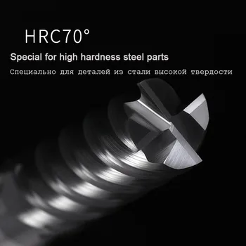 HRC 70 CNC karbür ucu frezeleri Tungsten Topu Burun freze kesicisi Araçları 2 4 Flüt Derece R0. 5 Yönlendirici Bit 4 6 8 10 Mmshank Metal Yönlendirici