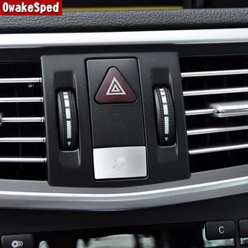 Araba Styling Merkezi Konsol kapalı Düğme Çıkartması Dekorasyon Kapak Sticker Trim İçin Mercedes Benz E Sınıfı W212 2009-2010 İç